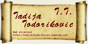 Tadija Todoriković vizit kartica